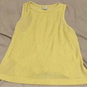 a new day Pale Yellow Tank Top - Simple Sleeveless Tee